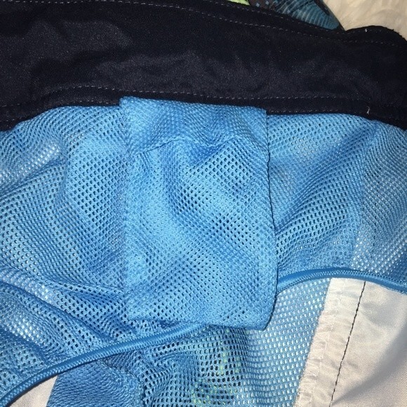 Speedo Swim Trunks Sz L Tropical Blue Hawaiian Surf Shorts Board Shorts - Picture 10 of 12